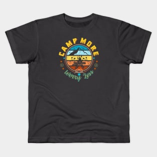 Camp More Worry Less Positive Affirmation Kids T-Shirt